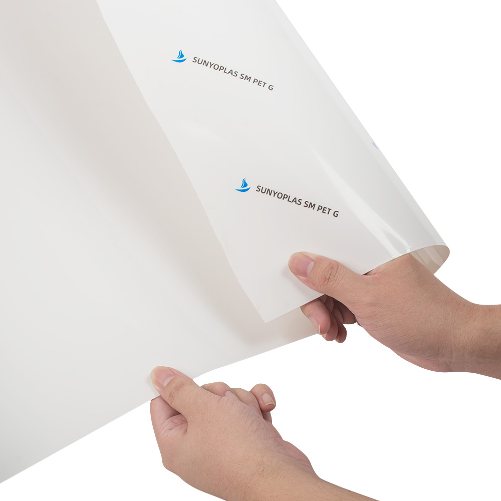 新款定制復合PETG家具裝飾膜 天鵝白實色PET高家具膜卷材批發(圖3)